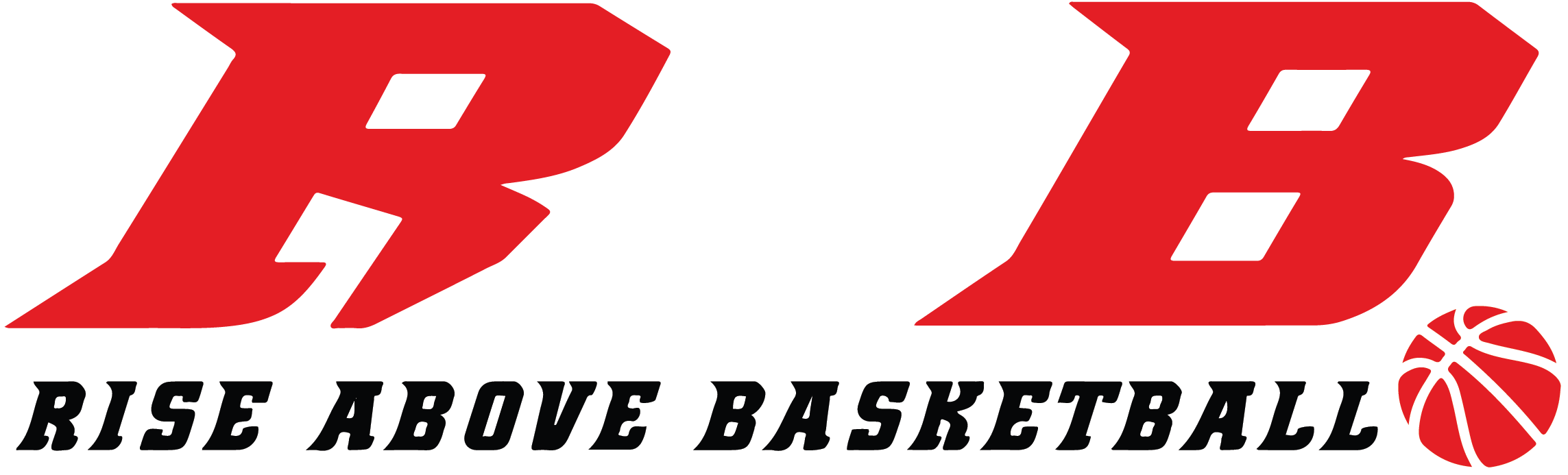 Rise Above Basketballl Logo (black background)
